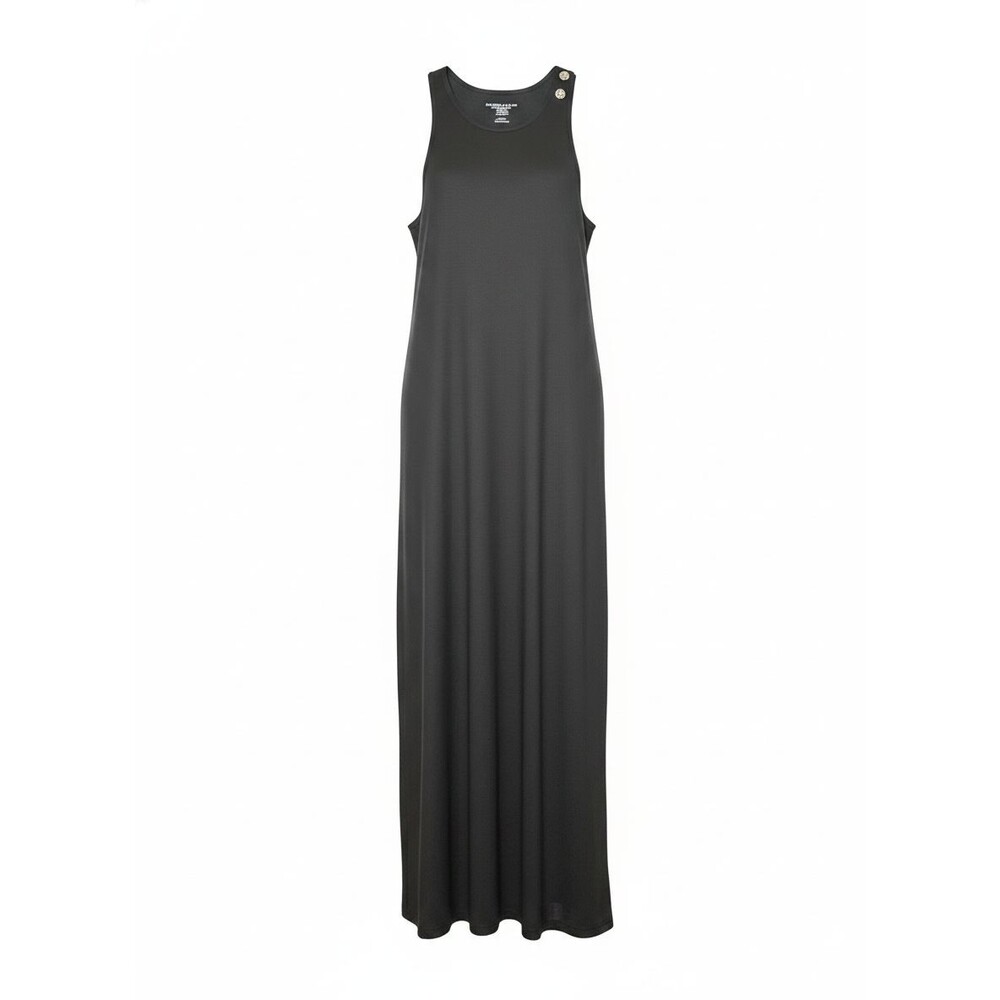 Majestic Filatures Women's Black Sleeveless T-Shirt Maxi Dress Size 1 NWT